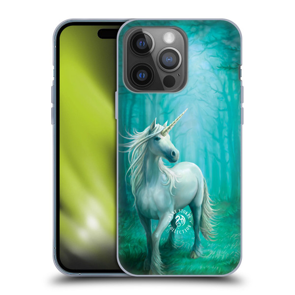 Anne Stokes Mythical Creatures Forest Unicorn Soft Gel Case for Apple iPhone 14 Pro