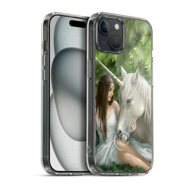Anne Stokes Mythical Creatures Pure Heart Soft Gel Case for Apple iPhone 15 Plus & MagSafe