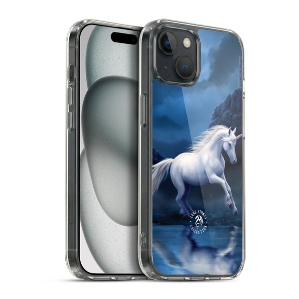 Anne Stokes Mythical Creatures Moonlight Unicorn Soft Gel Case for Apple iPhone 15 Plus & MagSafe