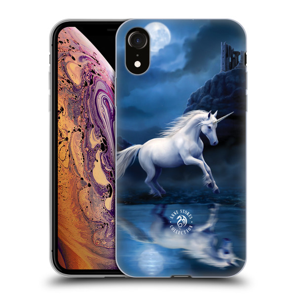 Anne Stokes Mythical Creatures Moonlight Unicorn Soft Gel Case for Apple iPhone XR