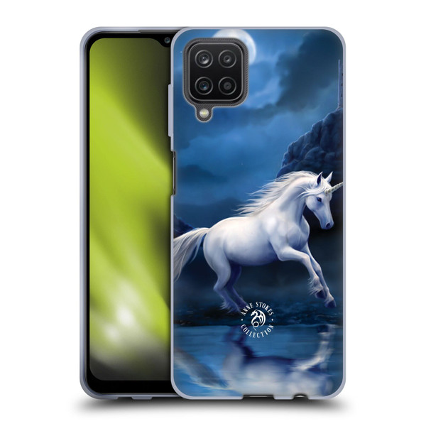 Anne Stokes Mythical Creatures Moonlight Unicorn Soft Gel Case for Samsung Galaxy A12 (2020)