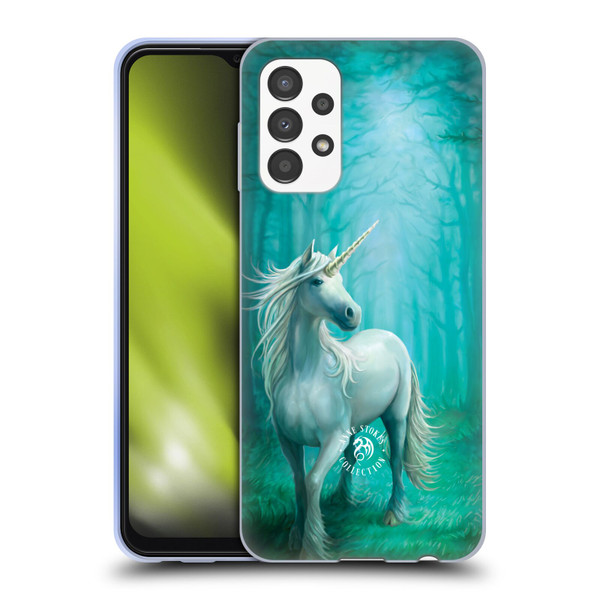 Anne Stokes Mythical Creatures Forest Unicorn Soft Gel Case for Samsung Galaxy A13 (2022)