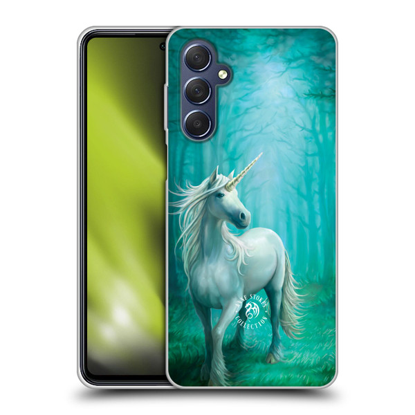 Anne Stokes Mythical Creatures Forest Unicorn Soft Gel Case for Samsung Galaxy M54 5G