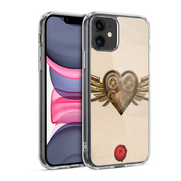 Anne Stokes Steampunk Winged Cog Heart Soft Gel Case for Apple iPhone 11