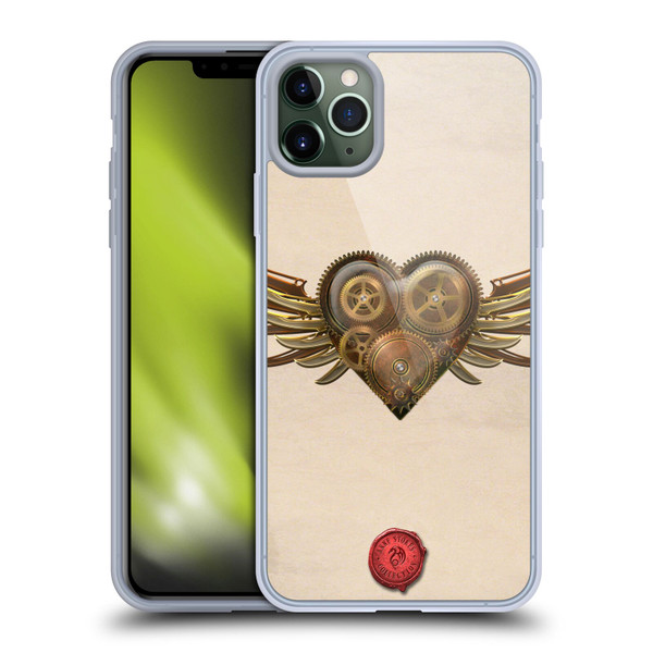 Anne Stokes Steampunk Winged Cog Heart Soft Gel Case for Apple iPhone 11 Pro Max