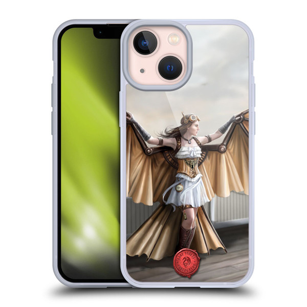 Anne Stokes Steampunk Aviator Soft Gel Case for Apple iPhone 13 Mini