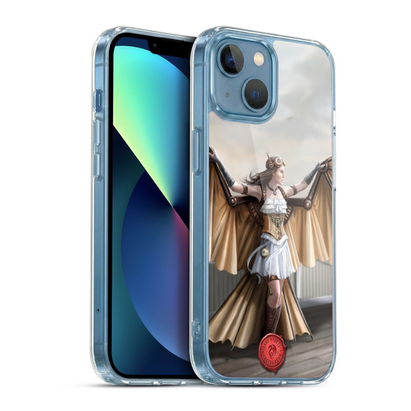 Anne Stokes Steampunk Aviator Soft Gel Case for Apple iPhone 13 Mini & MagSafe