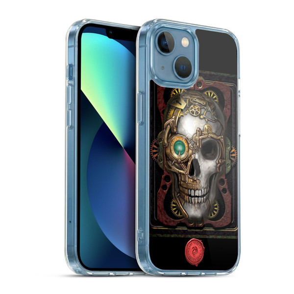 Anne Stokes Steampunk Skull Soft Gel Case for Apple iPhone 13 Mini & MagSafe