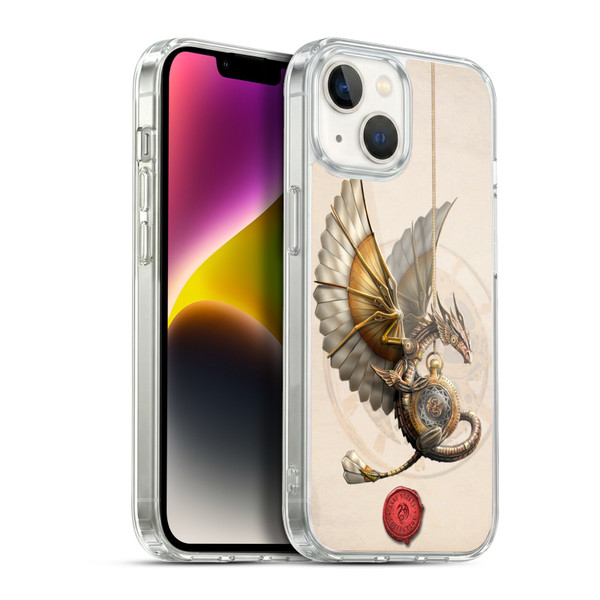 Anne Stokes Steampunk Clockwork Dragon Soft Gel Case for Apple iPhone 14