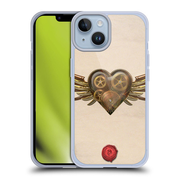 Anne Stokes Steampunk Winged Cog Heart Soft Gel Case for Apple iPhone 14