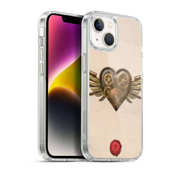 Anne Stokes Steampunk Winged Cog Heart Soft Gel Case for Apple iPhone 14