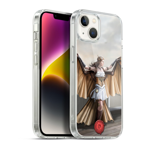 Anne Stokes Steampunk Aviator Soft Gel Case for Apple iPhone 14 Plus & MagSafe