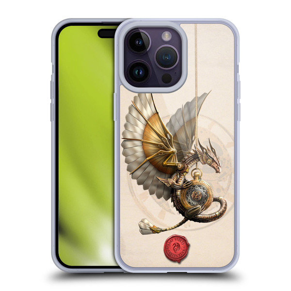 Anne Stokes Steampunk Clockwork Dragon Soft Gel Case for Apple iPhone 14 Pro Max