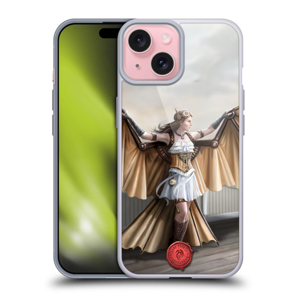 Anne Stokes Steampunk Aviator Soft Gel Case for Apple iPhone 15