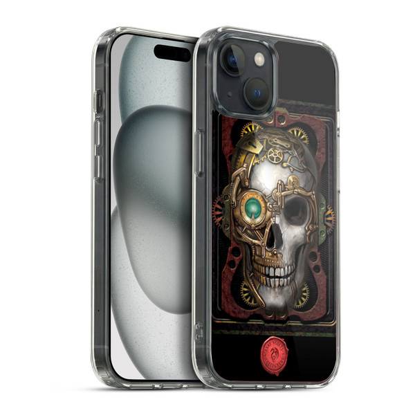 Anne Stokes Steampunk Skull Soft Gel Case for Apple iPhone 15 Plus & MagSafe