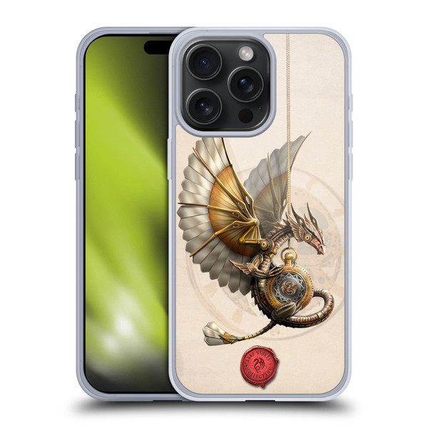 Anne Stokes Steampunk Clockwork Dragon Soft Gel Case for Apple iPhone 15 Pro Max