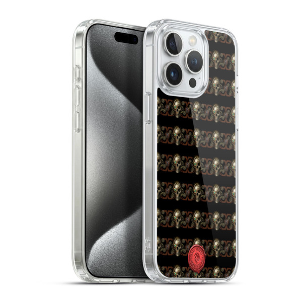 Anne Stokes Steampunk Skull Pattern Soft Gel Case for Apple iPhone 15 Pro Max & MagSafe