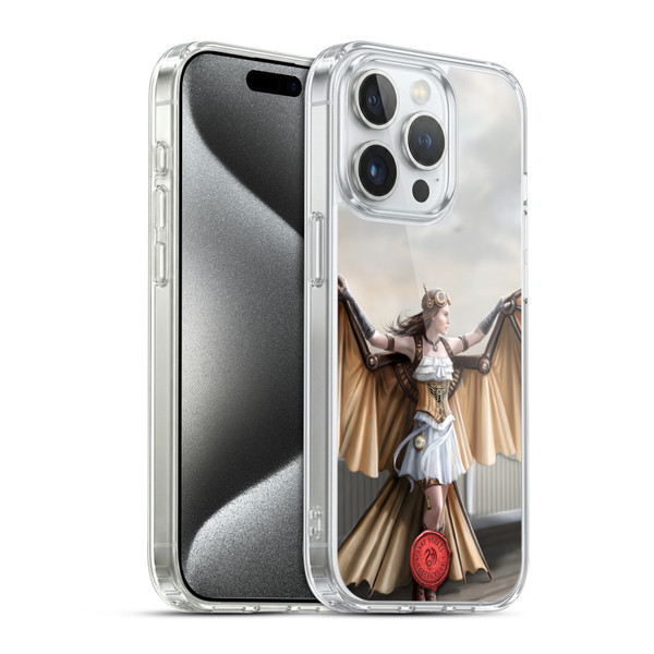 Anne Stokes Steampunk Aviator Soft Gel Case for Apple iPhone 15 Pro & MagSafe