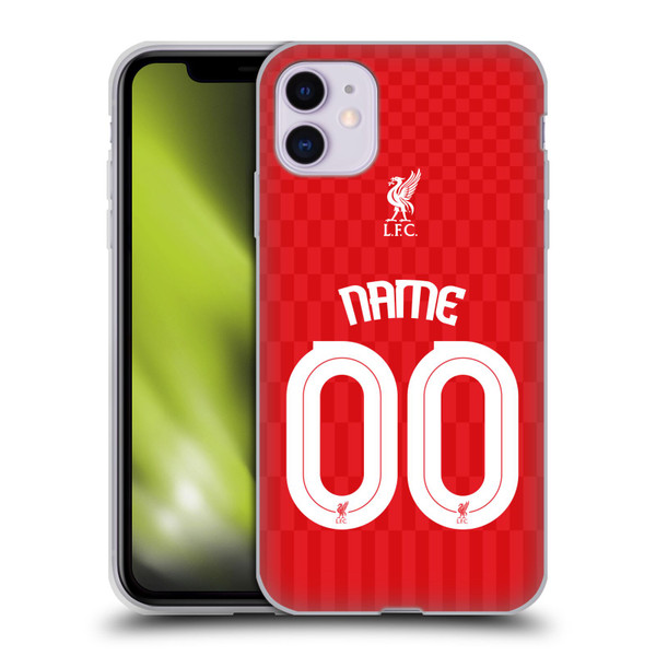 Custom Customised Personalised Liverpool Football Club Personalise Home Away Third Kit Shirt Red Soft Gel Case for Apple iPhone 11