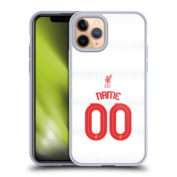 Custom Customised Personalised Liverpool Football Club Personalise Home Away Third Kit Shirt White Soft Gel Case for Apple iPhone 11 Pro