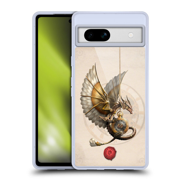 Anne Stokes Steampunk Clockwork Dragon Soft Gel Case for Google Pixel 7a