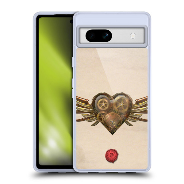 Anne Stokes Steampunk Winged Cog Heart Soft Gel Case for Google Pixel 7a