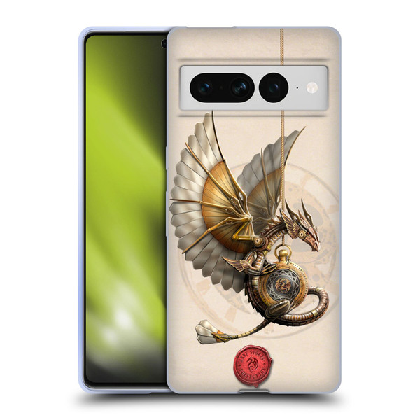 Anne Stokes Steampunk Clockwork Dragon Soft Gel Case for Google Pixel 7 Pro