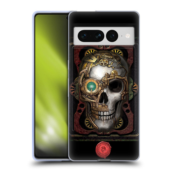 Anne Stokes Steampunk Skull Soft Gel Case for Google Pixel 7 Pro