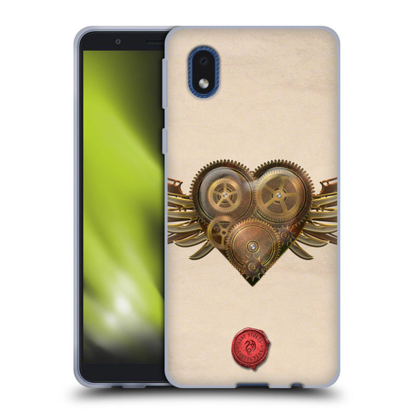 Anne Stokes Steampunk Winged Cog Heart Soft Gel Case for Samsung Galaxy A01 Core (2020)