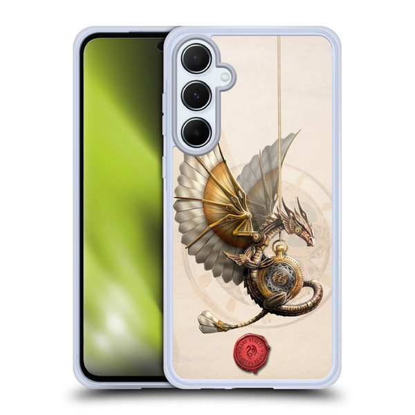 Anne Stokes Steampunk Clockwork Dragon Soft Gel Case for Samsung Galaxy A55 5G