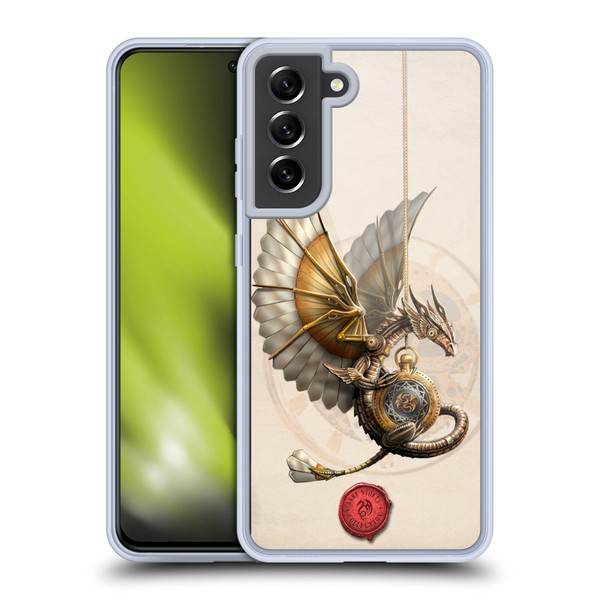 Anne Stokes Steampunk Clockwork Dragon Soft Gel Case for Samsung Galaxy S21 FE 5G