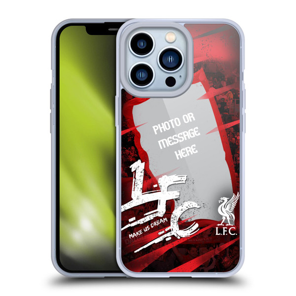 Custom Customised Personalised Liverpool Football Club Liverpool Fc Make Us Dream Banner Soft Gel Case for Apple iPhone 13 Pro