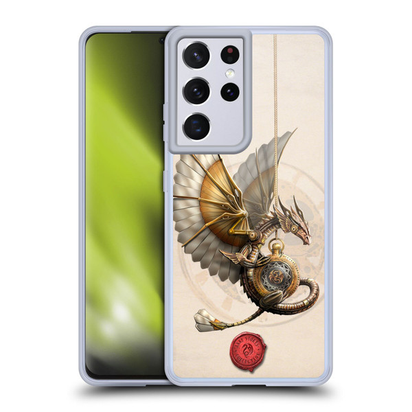 Anne Stokes Steampunk Clockwork Dragon Soft Gel Case for Samsung Galaxy S21 Ultra 5G