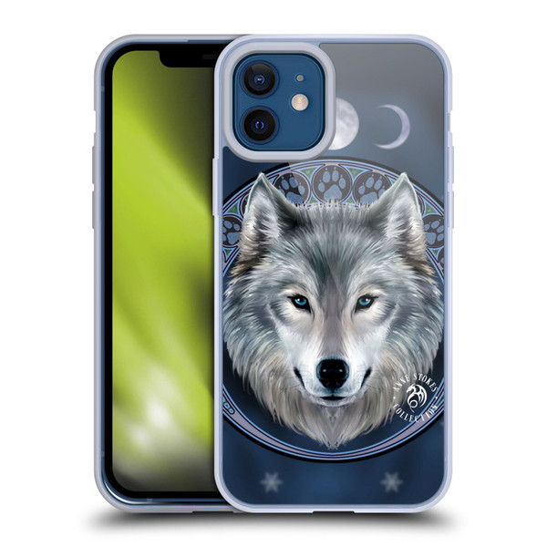Anne Stokes Wolves Lunar Soft Gel Case for Apple iPhone 12 / iPhone 12 Pro