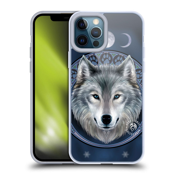 Anne Stokes Wolves Lunar Soft Gel Case for Apple iPhone 12 Pro Max