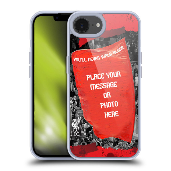 Custom Customised Personalised Liverpool Football Club Liverpool Fc Red Banner Soft Gel Case for Apple iPhone 16e