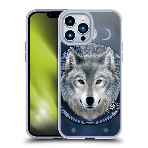 Anne Stokes Wolves Lunar Soft Gel Case for Apple iPhone 13 Pro Max