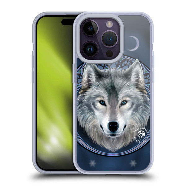 Anne Stokes Wolves Lunar Soft Gel Case for Apple iPhone 14 Pro