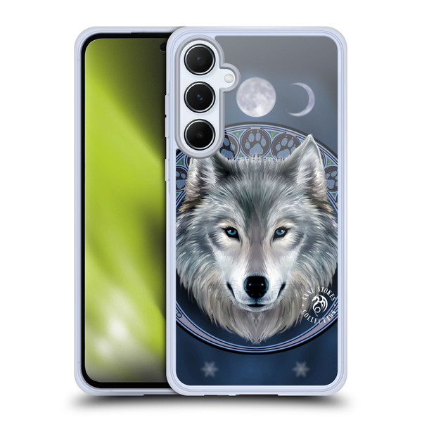 Anne Stokes Wolves Lunar Soft Gel Case for Samsung Galaxy A55 5G