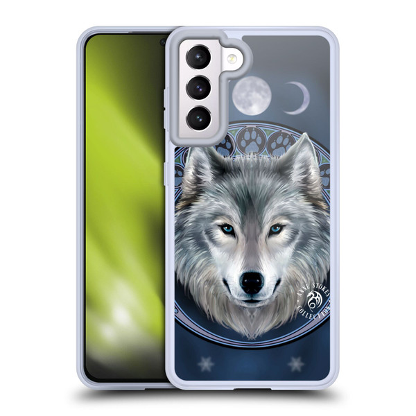 Anne Stokes Wolves Lunar Soft Gel Case for Samsung Galaxy S21 5G