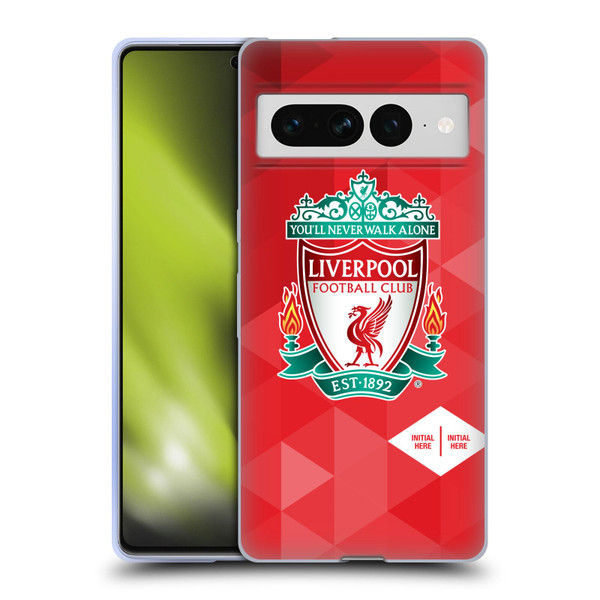 Custom Customised Personalised Liverpool Football Club Logo 1 Crest Geometric Red Soft Gel Case for Google Pixel 7 Pro