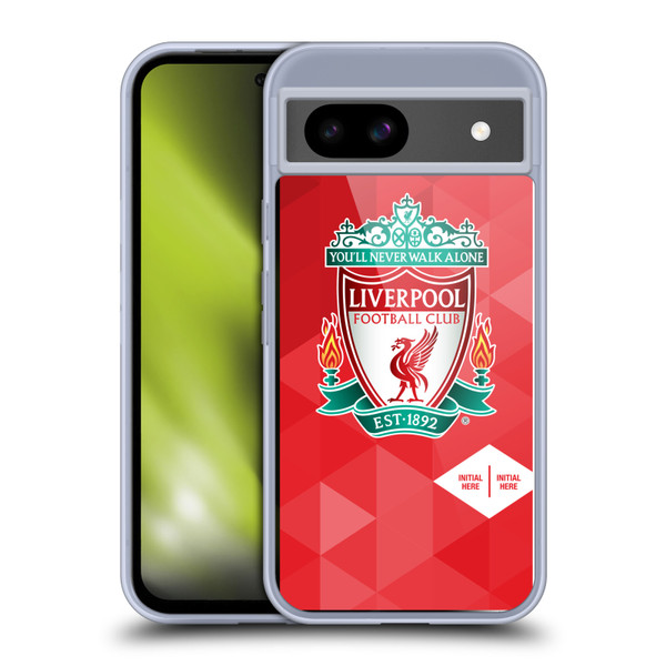 Custom Customised Personalised Liverpool Football Club Logo 1 Crest Geometric Red Soft Gel Case for Google Pixel 8a