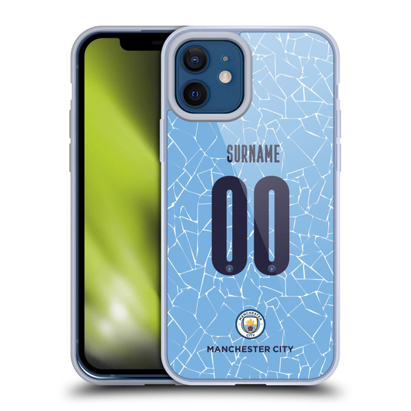 Custom Customised Personalised Manchester City Man City FC 2020/21 Badge Kit Home Soft Gel Case for Apple iPhone 12 / iPhone 12 Pro