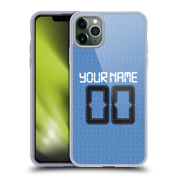 Custom Customised Personalised Manchester City Man City FC 2021/22 Badge Kit Home Soft Gel Case for Apple iPhone 11 Pro Max
