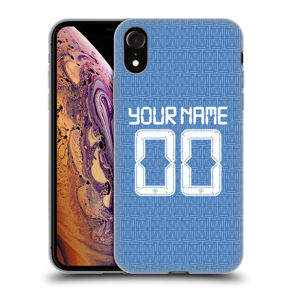 Custom Customised Personalised Manchester City Man City FC 2021/22 Badge Kit Home Soft Gel Case for Apple iPhone XR