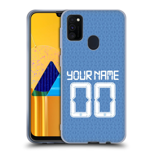 Custom Customised Personalised Manchester City Man City FC 2021/22 Badge Kit Home Soft Gel Case for Samsung Galaxy M30s (2019)/M21 (2020)