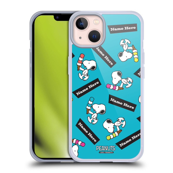 Custom Customised Personalised Peanuts Art Snoopy Soft Gel Case for Apple iPhone 13