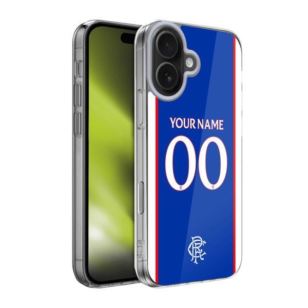 Custom Customised Personalised Rangers FC 2025/26 Kit Home Soft Gel Case for Apple iPhone 17