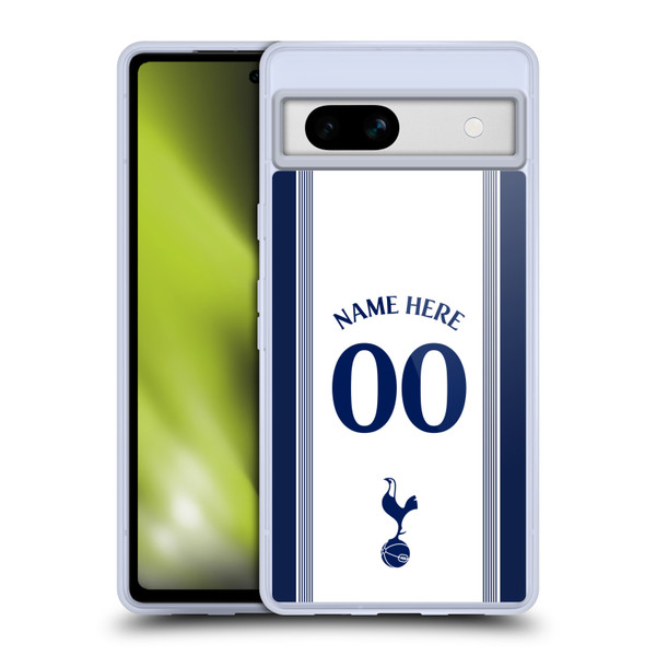 Custom Customised Personalised Tottenham Hotspur F.C. 2024/25 Badge Kit Home Soft Gel Case for Google Pixel 7a