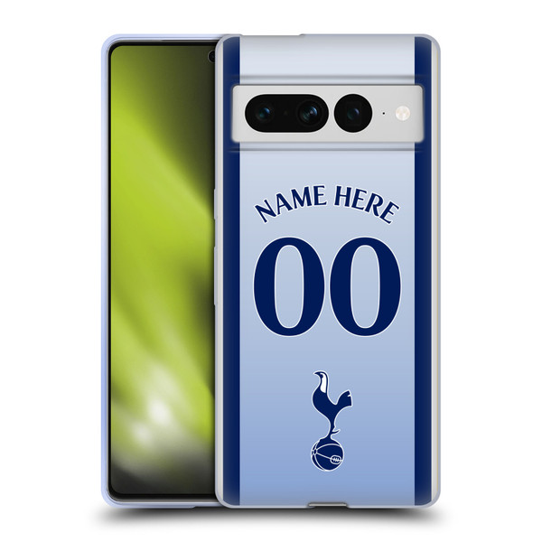 Custom Customised Personalised Tottenham Hotspur F.C. 2024/25 Badge Kit Away Soft Gel Case for Google Pixel 7 Pro